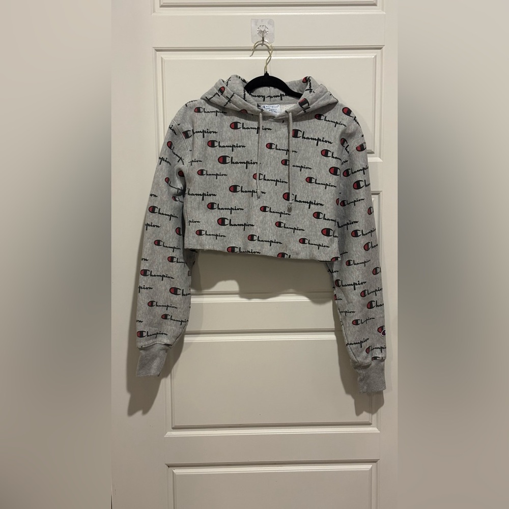Champion Heather Gray Logo Hoodie